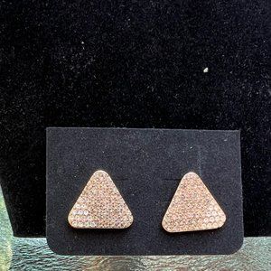 Triangle Rose Gold Rhinestone Studs or Bundle 3/$30